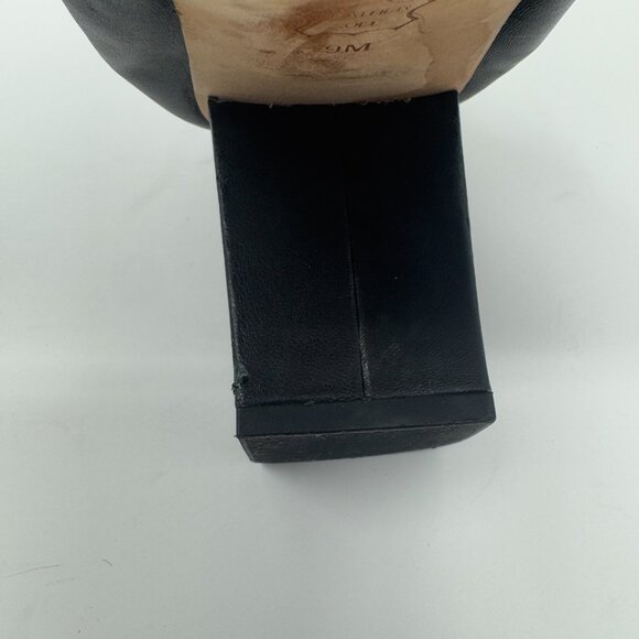 Tory Burch Elsa Black Leather Cap Toe Heels US 9 - Picture 12 of 14